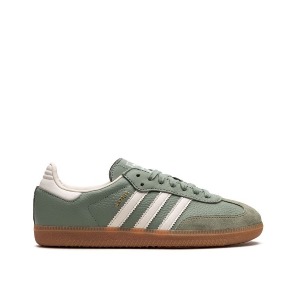 Adidas Originals 6.5 Samba OG Sneaker in Silver Green / Chalk White / Gum
